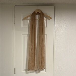 Elegant Tan Sheer Scarf NWOT